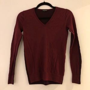 Club Monaco two toned block maroon sweatshirt